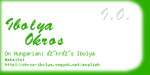 ibolya okros business card